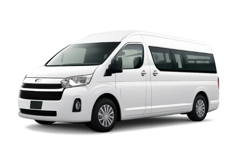 Toyota HiAce 2025 minibus — 10-12 seat group Umrah taxi Jeddah to Makkah